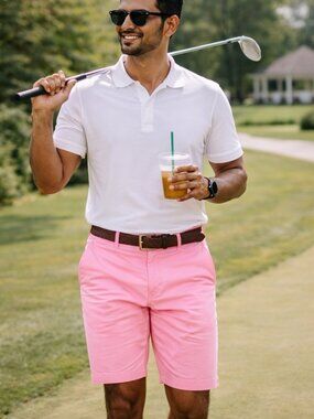 Polo Golf Ralph Lauren Pink Flat Front Cotton Shorts – Men’s Size 36